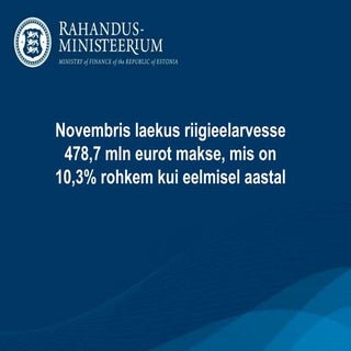 Maksulaekumine novembris 2014