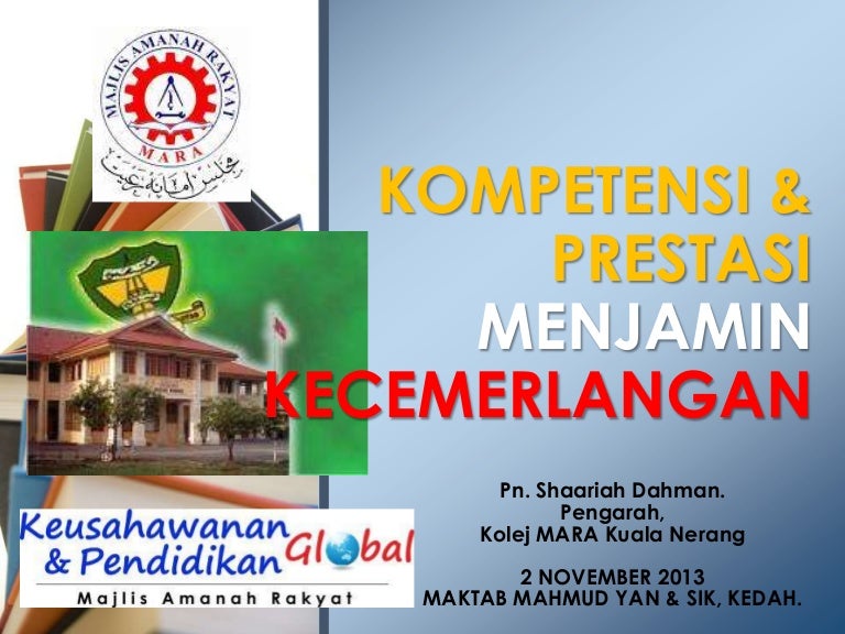 Maktab Mahmud Yan Sik Kompetensi Prestasi Menjamin Kecemerlangan