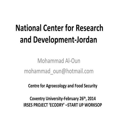 Mohammad al oun climate change jordan