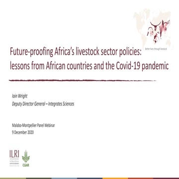 Future-proofing Africa’s livestock sector policies: lessons from African coun...