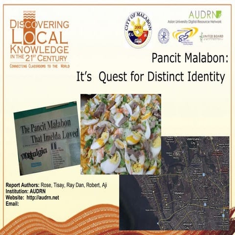 Pancit Malabon: Its Quest for Distinct Identity