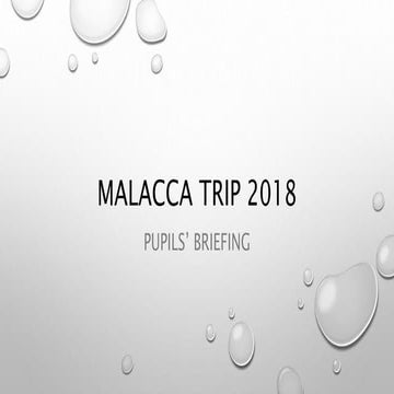 Malacca trip 2018 