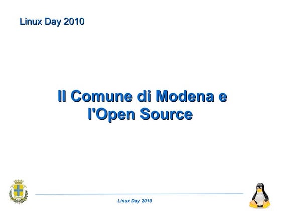 Il Comune di Modena e l'Open Source