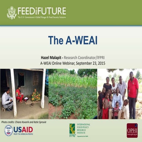 The Abbreviated Women's Empowerment in Agriculture Index (A-WEAI)