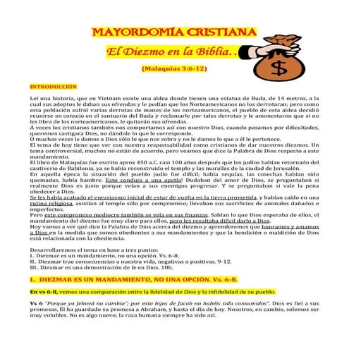 La verdad biblica sobre el diezmo | PDF