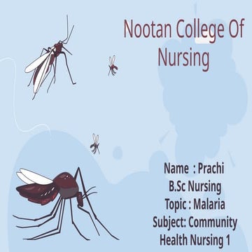 Malaria Community Health Nursing 1 .pptx