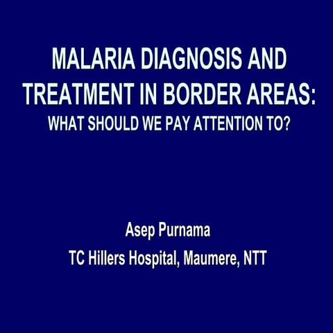 Malaria border area