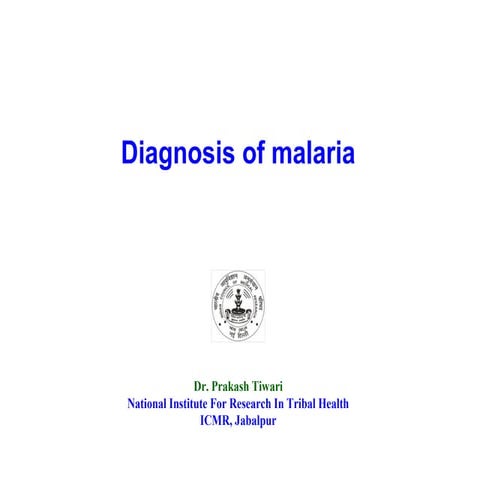 Malaria diagnosis methods