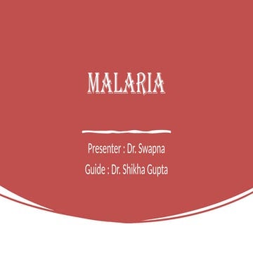 About MALARIA and treatment and prevention pptx