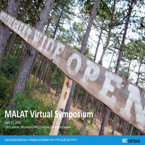 MALAT Symposium on OpenEd & CC licenses
