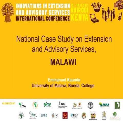 Malawi – The status of extension and Advisory services in Malawi: a case stud...