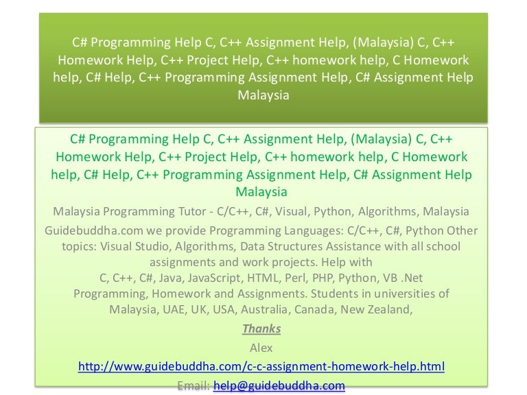 Assignment helper in malaysia