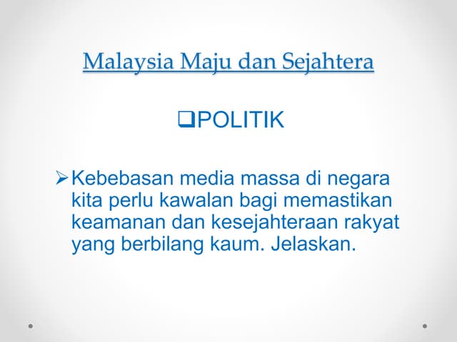 Topik 4 Malaysia Negara Maju Dan Sejahtera