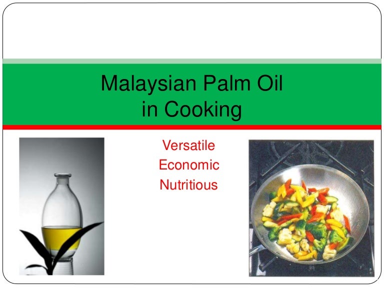 Palm Oil in cooking