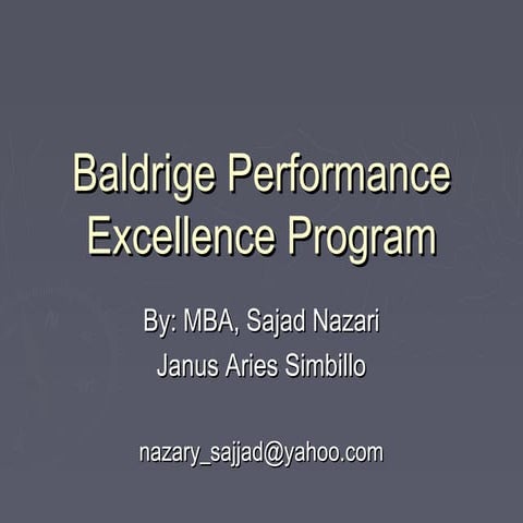 Malcolm baldrige