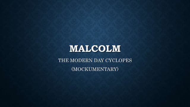 Malcolm presentation