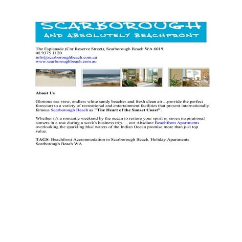 Scarborough & Absolutely Beachfront