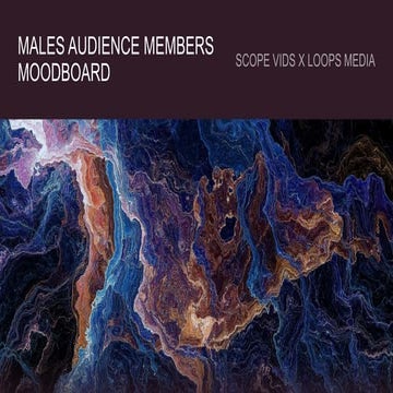 Male audience moodboard