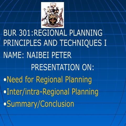 REGIONAL PLANNING