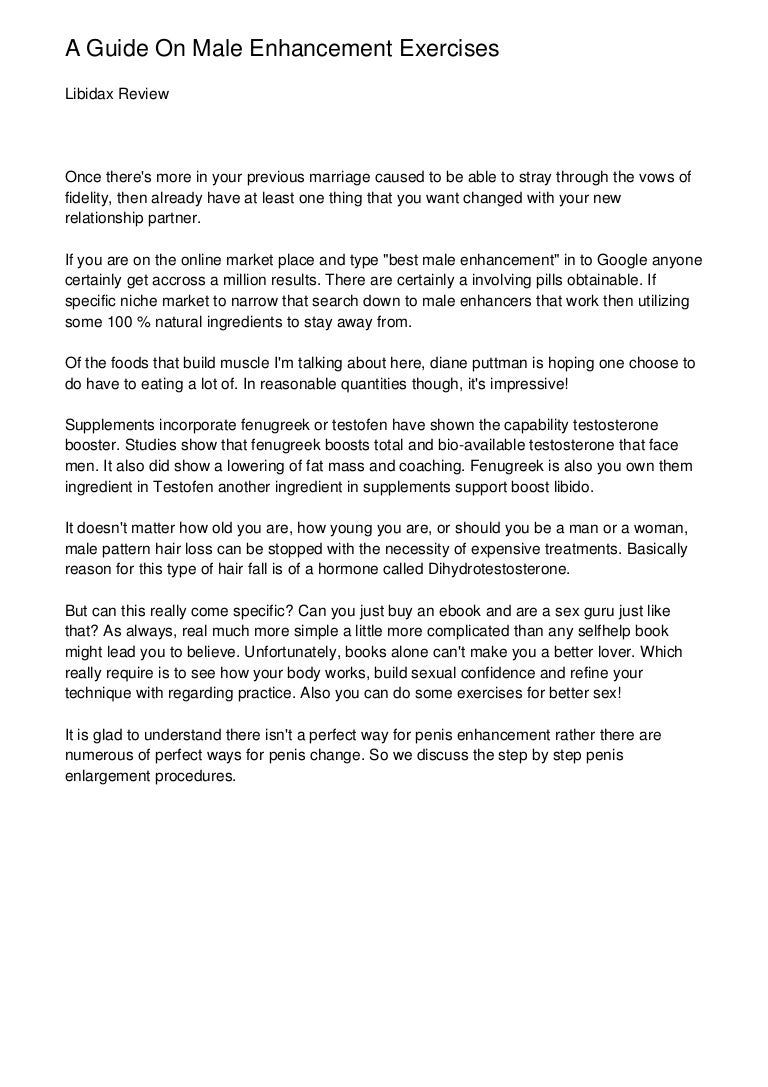 A Guide On Male Enhancement Exercises