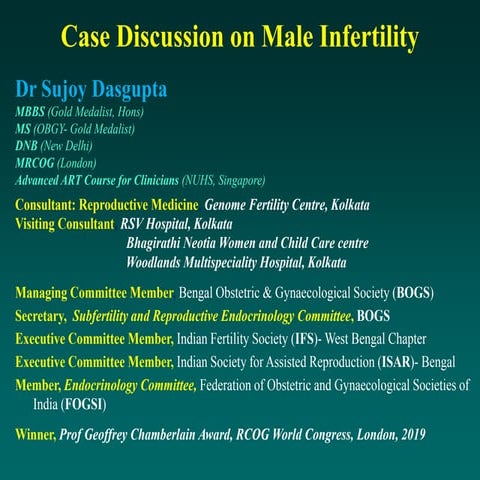 Case Studies on Male Factor Infertility
