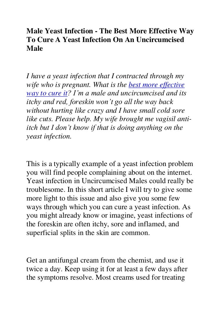 Male yeast infection the best more effective way to cure a yeast in…