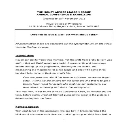 #MALG15 Conference Report