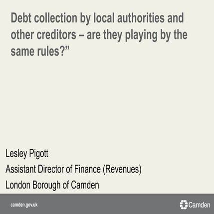 #MALG15 Workshop B   Debt Collection Rules - slideset