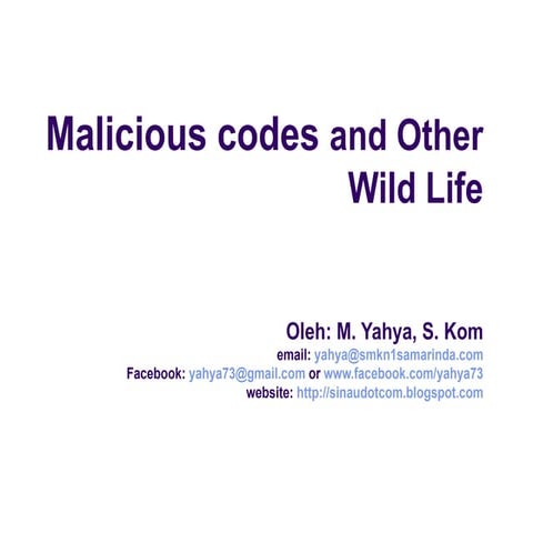 Malicious Code | PPT