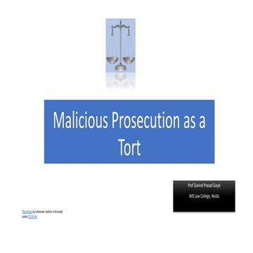 Malicious prosecution