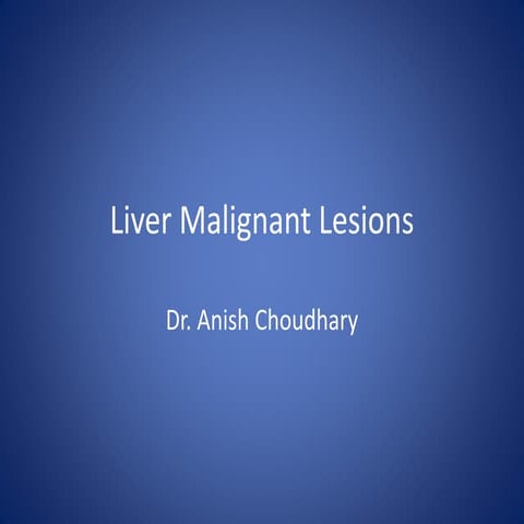 Malignant liver masses