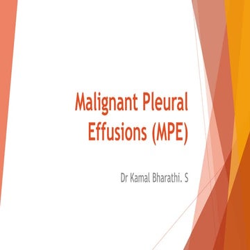 Malignant pleural effusions