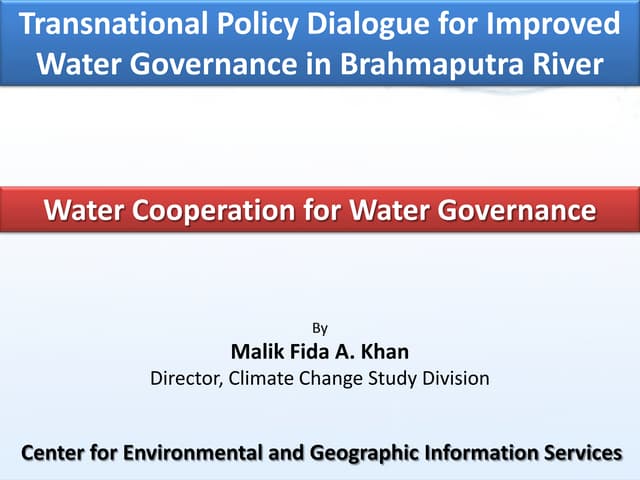 Malik Fida A. Khan - Dhaka dialogue, August 21, 2013