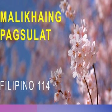 Malikhaing pagsulat | PPTX