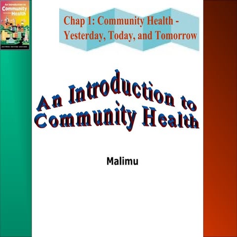 Malimu intro to community health