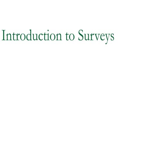 Malimu intro to surveys