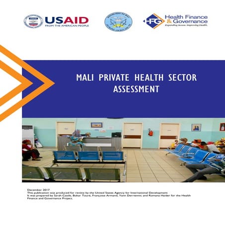 Inventaire Du Secteur Privé De La Santé Du Mali & Proposition D’un Nouveau Fo...