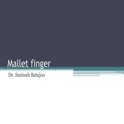 Mallet finger