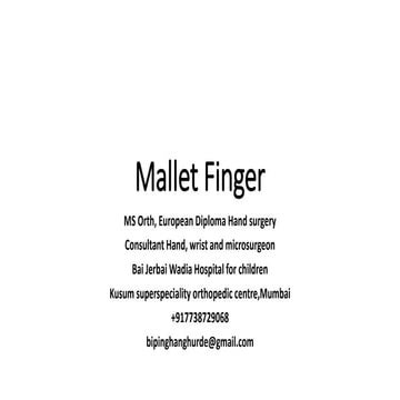Mallet finger | PPTX