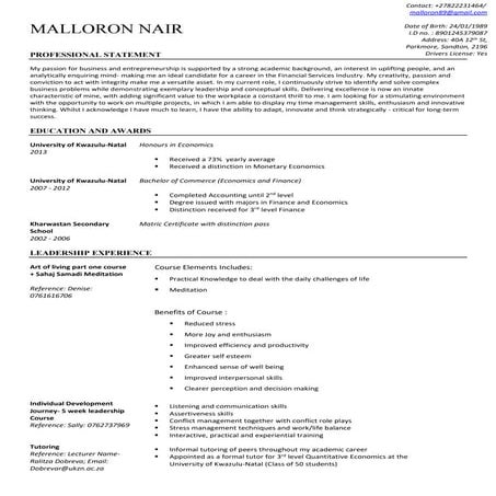 Malloron nair cv