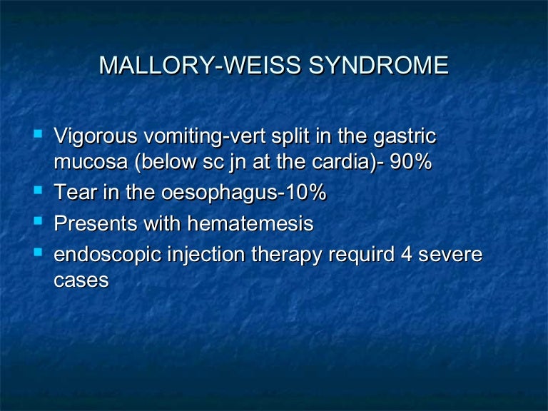 Mallory weiss syndrome