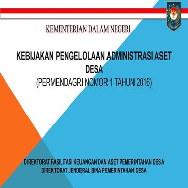 Kebijakan Pengelolaan Aset Desa Berdasarkan Permendagri 1 Tahun 2016 | MALMIN...