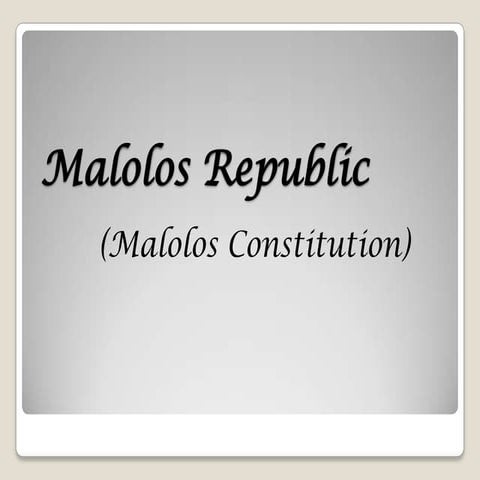 Malolos republic
