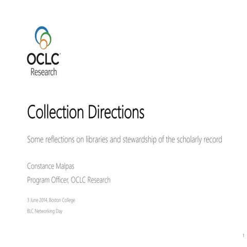  Collection Directions: Some Reflections on Libraries and Stewardship of the ...