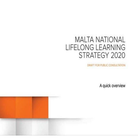 Malta National Lifelong Learning Strategy 2020 overview