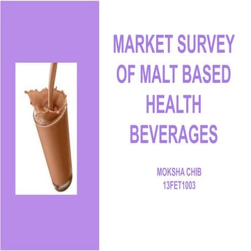 Malt based beverages  market survey