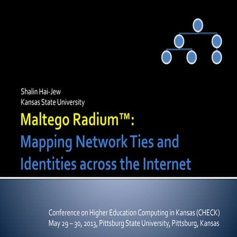 Maltego Radium Mapping Network Ties and Identities across the Internet