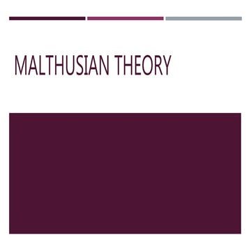 Malthusian Theory