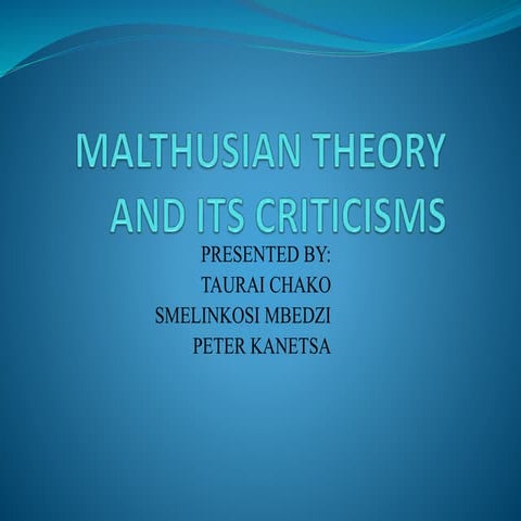 Malthusian theory and_its_criticisms