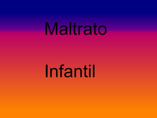 Maltrato infantil